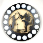 跨境创意高尔夫金属剪影高尔夫球杆套装装饰铁艺铁艺高尔夫球摆件