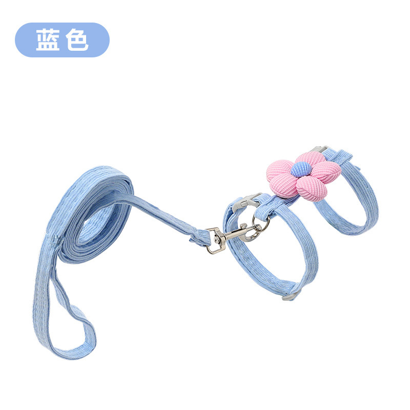 Flores para gatos, cuerda de tracción para mascotas en forma de I, cuerda de tracción para perros pequeños, cuerda de tracción para gatos para caminar