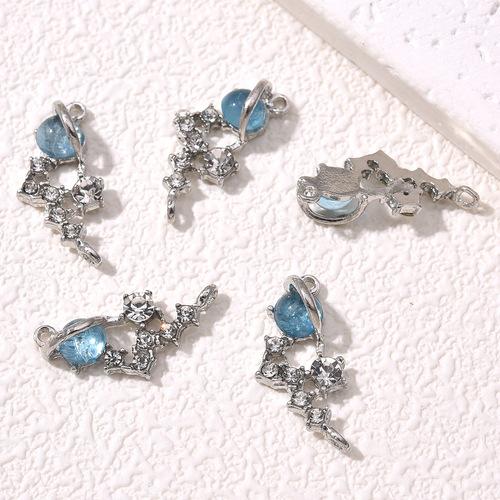 Fashionable and exquisite high-end design alloy planet with meteor double hanging connector DIY jewelry bracelet necklace with