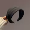 Black velvet width edge hair hoop