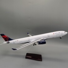 47CM A330达美航空飞机模型带起落架静态家居装饰爱好者的收藏品