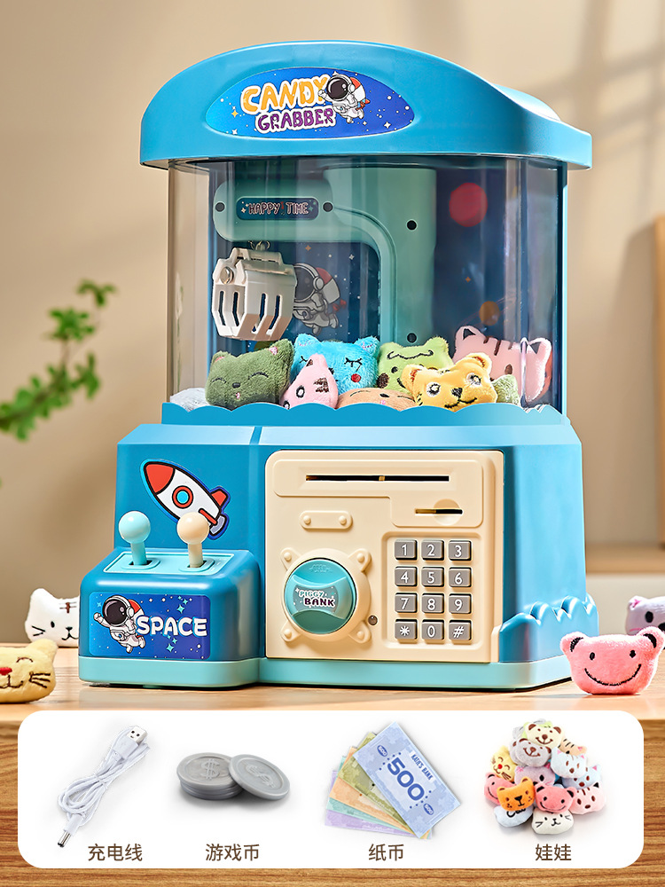 Máquina de garras de dibujos animados de dinosaurios Clip de juguete para niños transfronterizos Máquina de gashapon para hombres y niñas Juguetes de máquina de garras de cumpleaños