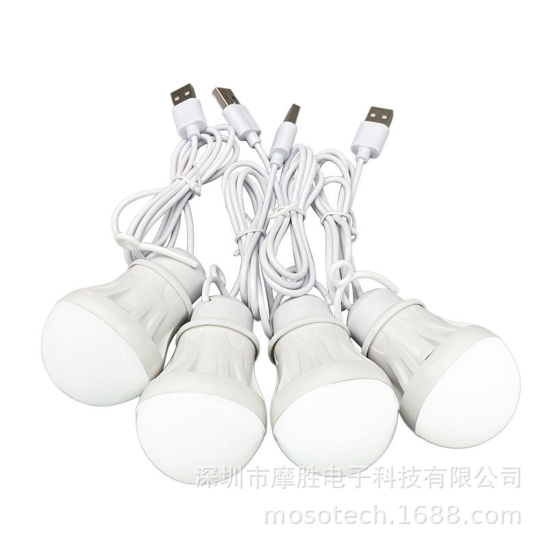 5V低压LED球泡灯USB灯应急灯夜摊灯便携露营灯