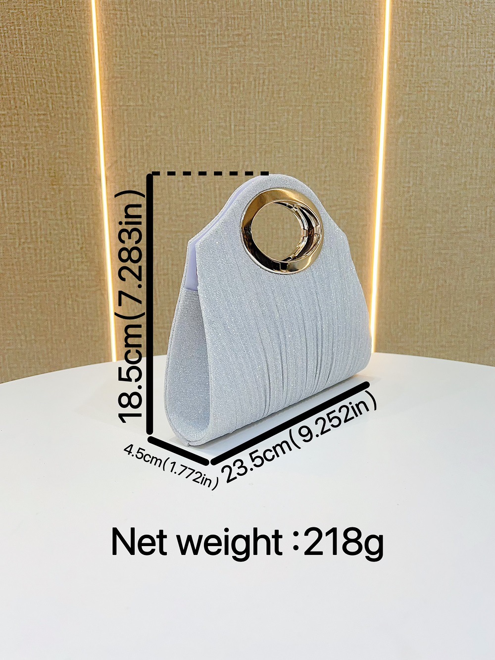 Nuevo bolso de banquete portátil plisado transfronterizo para damas, bolso de noche de boda romántica, bolso de vestido, bolso de cena de mensajero de un solo hombro