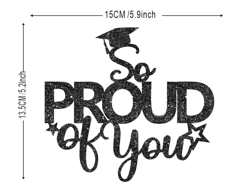 La temporada de graduación de la torta de la tarjeta de decoración 2024 Negro Flash partido Colegio grueso papel no es fácil de romper el comercio exterior transfronterizo