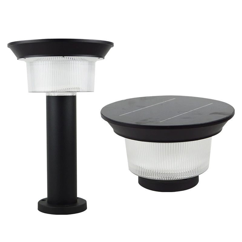Солнечная уличная колонная лампа, украшение для двора и сада, вилла, дома, водонепроницаемая лампа для газона, круглая пейзажная лампа для газона