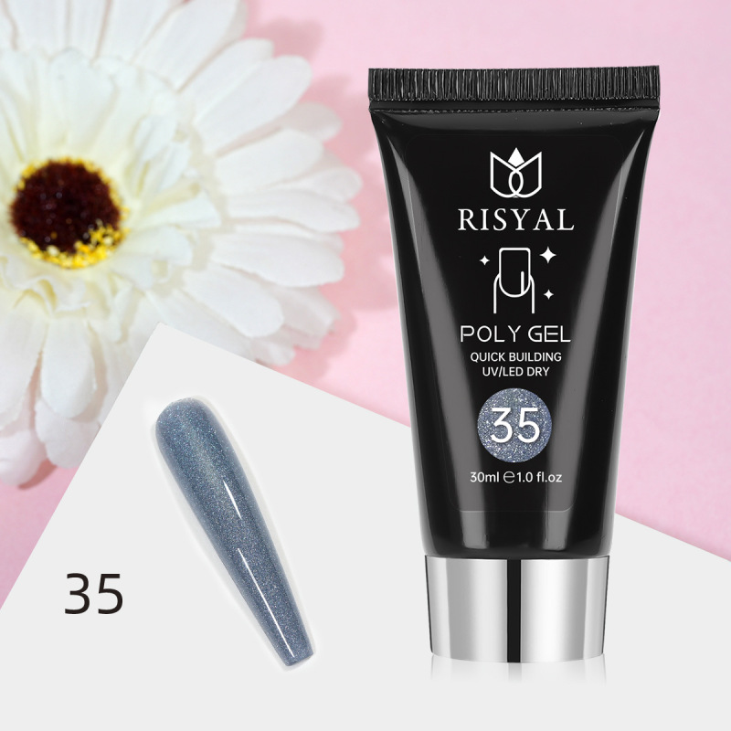 水晶延长胶批发poly gel 30g美甲店专用新款珠光色美甲色胶UV/LED|undefined