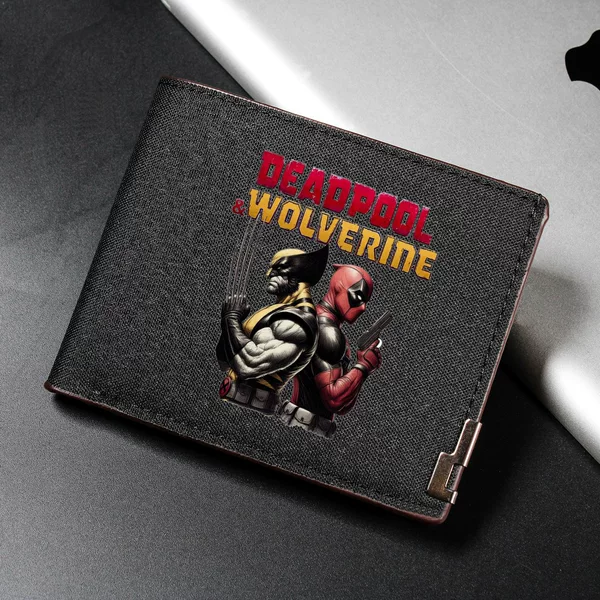 Cross-Border Hot-Selling Deadpool Cartoon Print Short Wallet Children's Style with Zipper