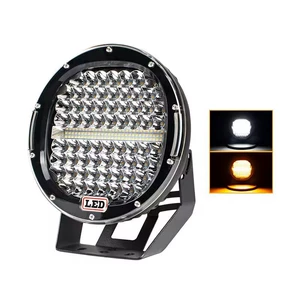 9inch Round Off-Road LED Spotlight, White and Yellow Dual-Color, Three-Wire Connection, Modified Car Light, LED Front Bumper Spotlight