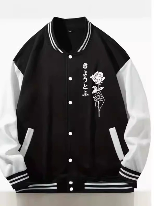 Spring school jacket for leisure, autumn, with embroidery
