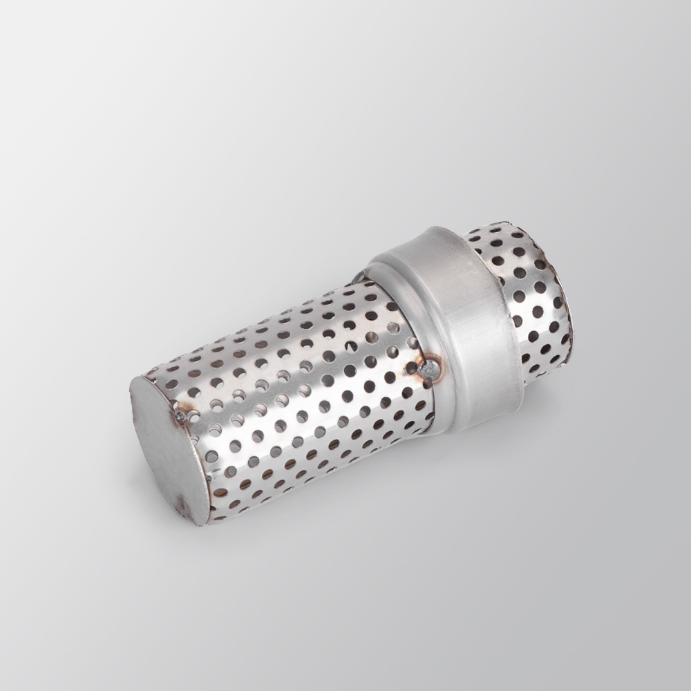 Motorcycle exhaust pipe muffler universal O-shaped mesh muffler high temperature porous back pressure muffler noise reduction