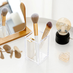 Japanese transparent acrylic pen holder student stationery brush organizer storage box multi-functional desk miscellaneous storage box