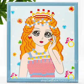 儿童手工钻石画diy玩具点钻画框乐马赛克亲子绘本制作装饰粘贴画