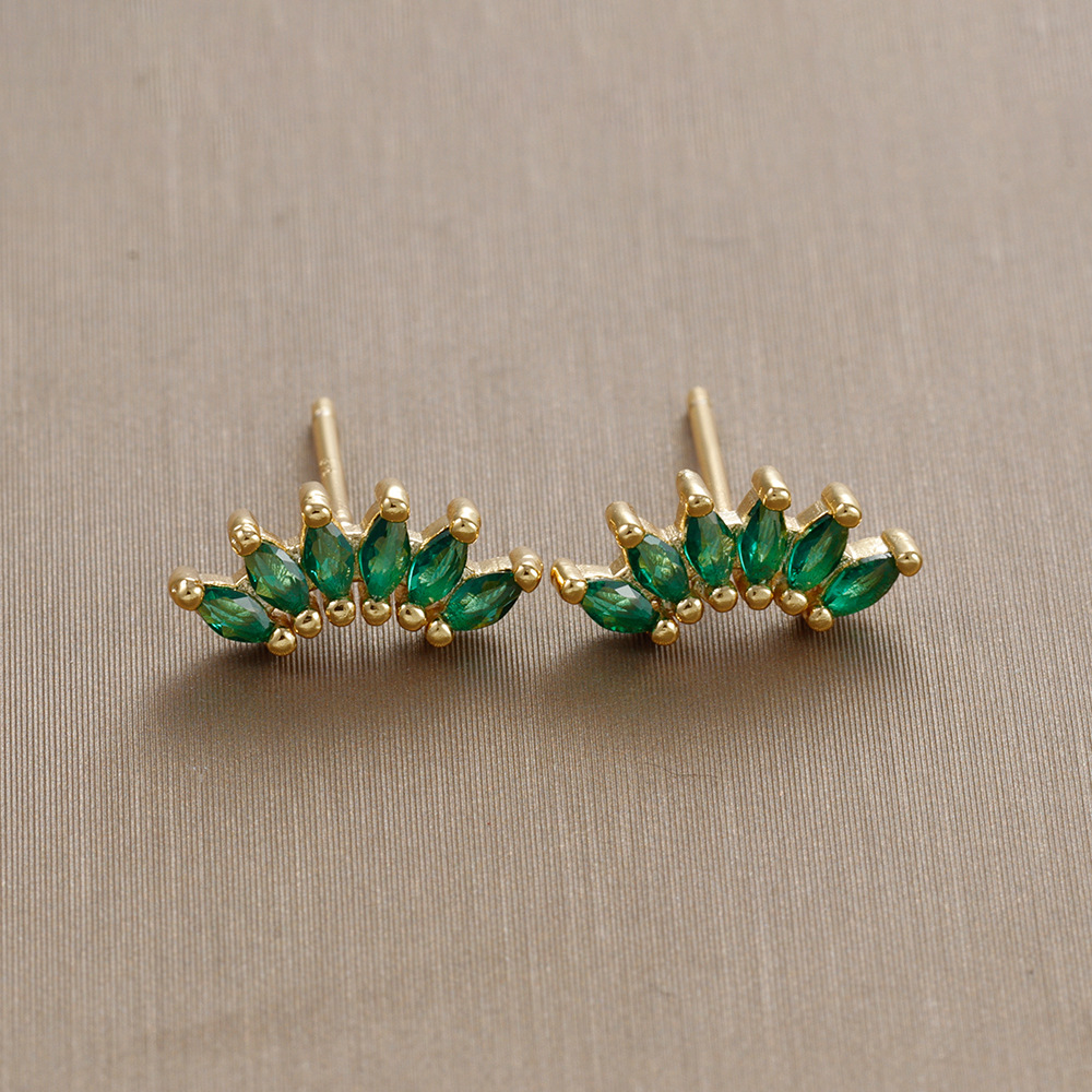 6g Weight 18K Gold Plated Plating Material Zircon Inlay Material Ear Studs Classification 1 Pair Quantity Daily, Street Occasion Copper Material Geometric Pattern Women's Gender Plating, Inlay Design IG Style, Shiny Style 1 Pair Ig Style Shiny Geometric Plating Inlay Copper Zircon 18k Gold Plated Ear Studs 8