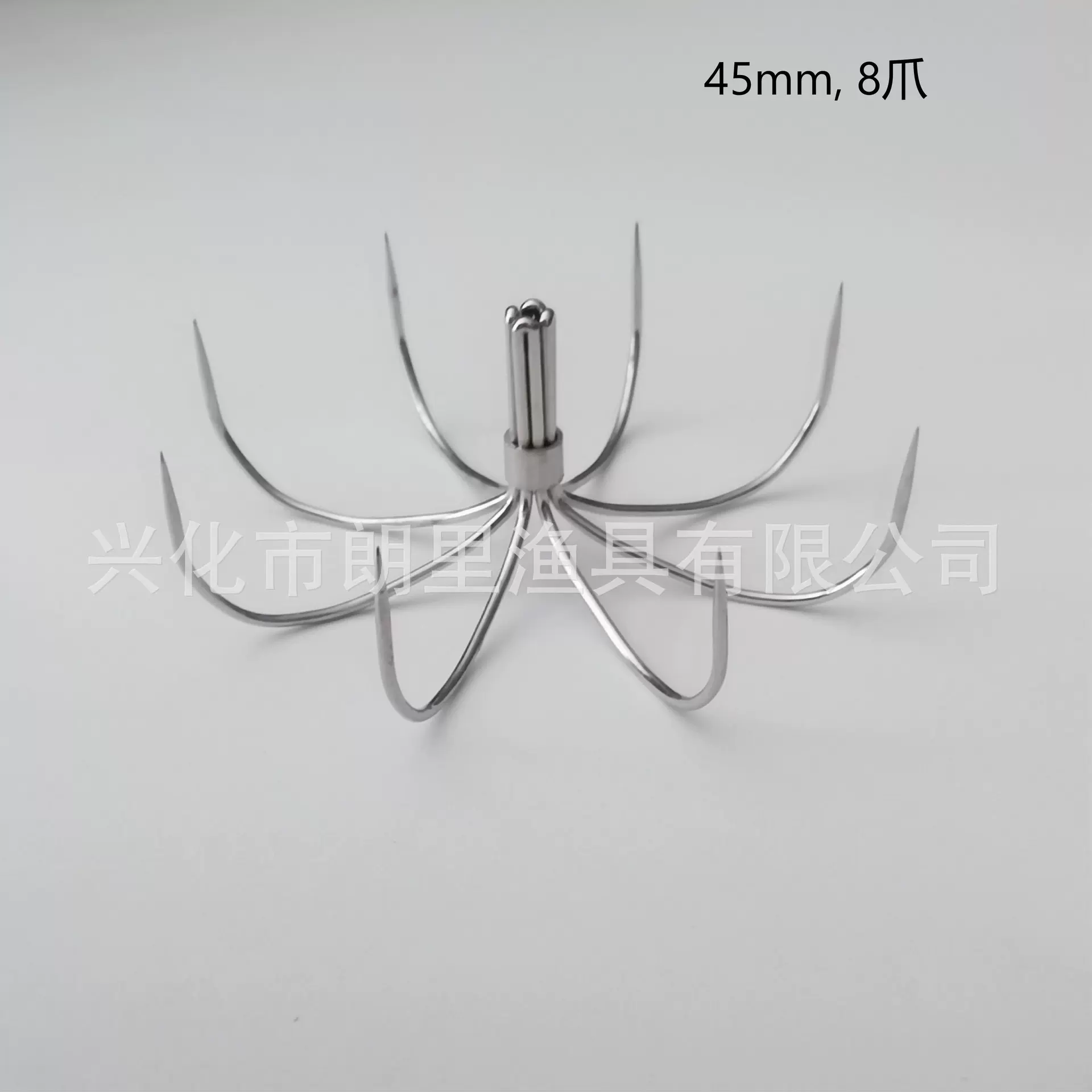 厂家供应不锈钢八爪鱼 可拉直鱼钩  灯笼鱼钩 软钩可拉直 8爪45mm