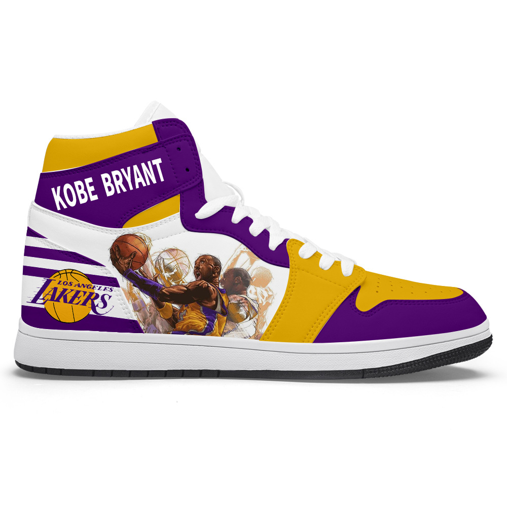 Custom Kobe Men's High-Top Sneaker - High-Quality Casual Shoes, Trendy and Classic, Order One Pair or More with Image