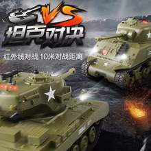 遥控豹2坦克玩具车亲子对战电动模型仿真遥控车儿童男孩礼物