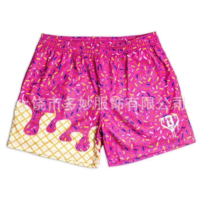 2025 Printed Casual Shorts Multi-Color Waffle Ice Cream Shorts Summer Parent-Child Shorts Fashionable Versatile Hot Pants 2025 Printed Casual Shorts Multi-Color Waffle Ice Cream Shorts Summer Parent-Child Shorts Fashionable Versatile Hot Pants
