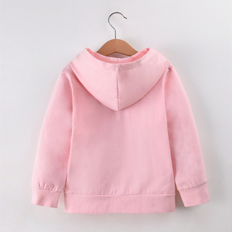 Children's Pink Hooded Sweater 1-6 Years Old Girls New Autumn Sweater display picture 5