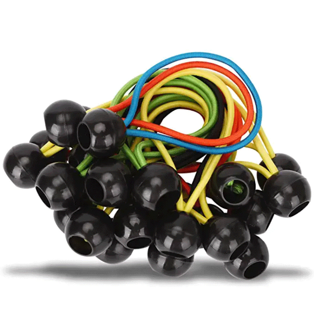 Al Aire Libre carpa Canopy montañismo camping fijo vinculante cabeza de bola de plástico ronda banda elástica cuerda elástica