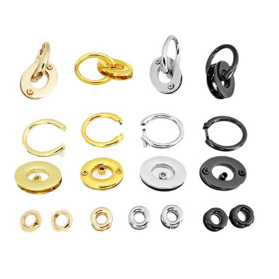 Daffy bag hand-held O-buckle accessories clip women's bag oval buckle screw screw corns button handle