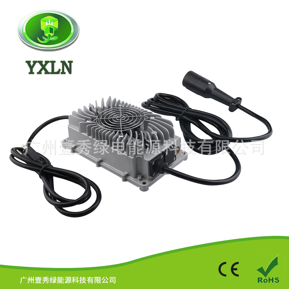600W36V12A大圆头高尔夫球车充电器经过密封灌胶处理IP67等级防水