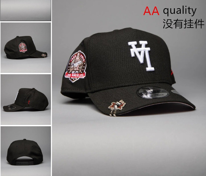 Comercio exterior transfronterizo al por mayor 2026 AA gorra de boca de pato bordado tridimensional ajustable gorra de hip-hop Yankees Dodgers