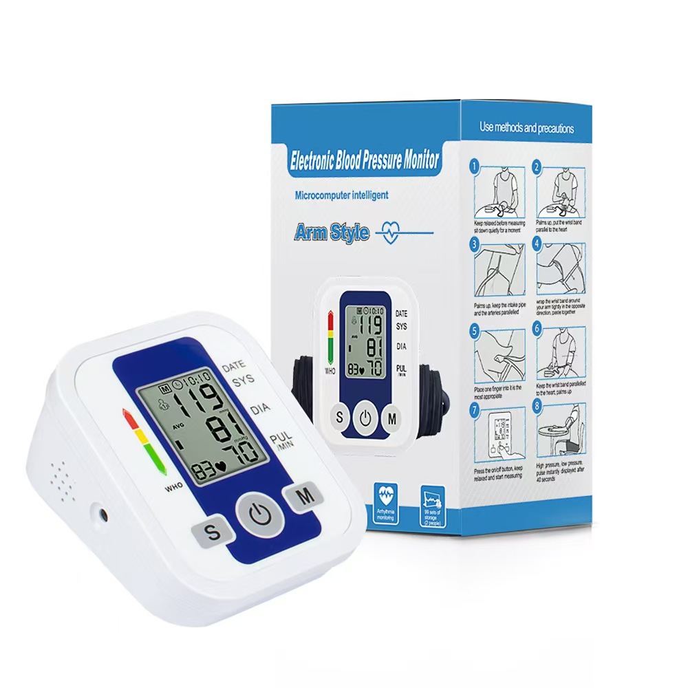 Esfigmomanómetro transfronterizo Esfigmomanómetro automático inteligente Esfigmomanómetro de exportación Esfigmomanómetro de brazo superior Esfigmomanómetro neutral