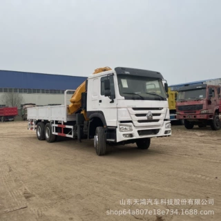 跨境供应陕汽德龙F3000-6X4--12吨折臂吊 工程卡车Truck crane