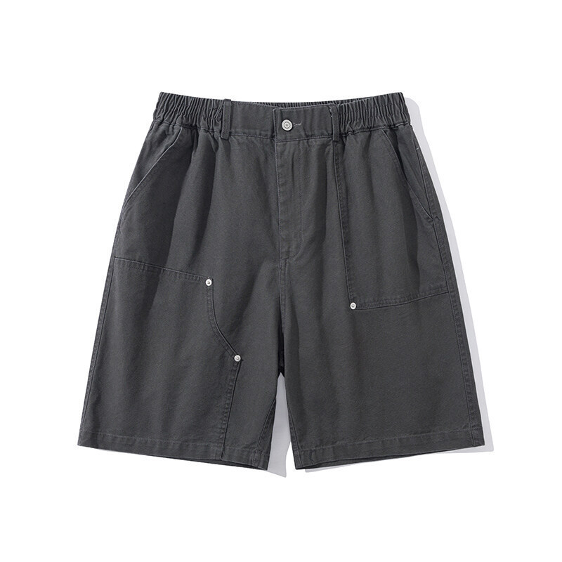 Guyou Men's Wear Japanese Style Trendy Brand 2025 Spring New Washed Logging Pants Men's Loose Overalls Casual Shorts