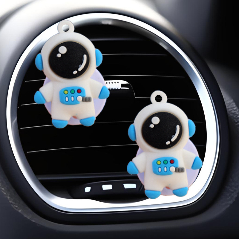 Clip de salida de aire de automóvil astronauta muñeca perfumes de automóviles dibujos animados adornos de decoración de automóviles plástico interior