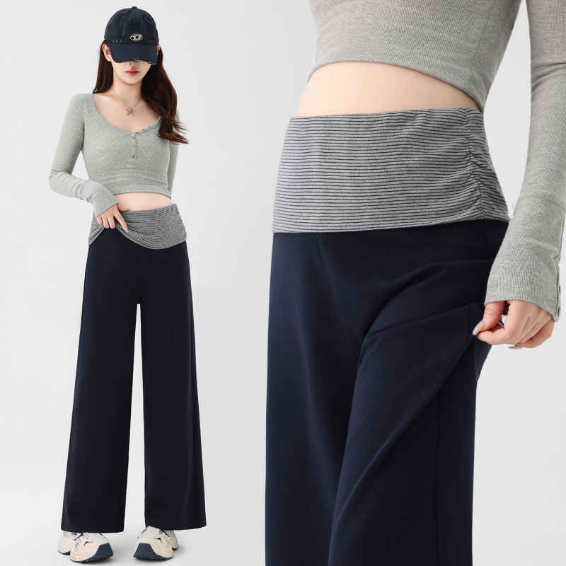 Maternity Pants for Spring and Summer, Thin Style, Suitable for Petite Sizes, Straight Wide-Leg Pants, Spring Style, Non-Tight on the Belly during Pregnancy, New Spring Fashion Maternity Pants for Spring and Summer, Thin Style, Suitable for Petite Sizes, Straight Wide-Leg Pants, Spring Style, Non-Tight on the Belly during Pregnancy, New Spring Fashion
