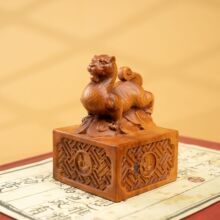 雷击枣木白虎印章可以雕刻任何印面木质工艺品木雕摆件道家法器