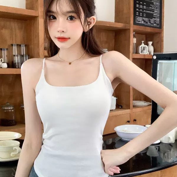 吊带女士背心夏外穿高级感打底内搭胸垫设计感聚拢抹胸式露背显瘦