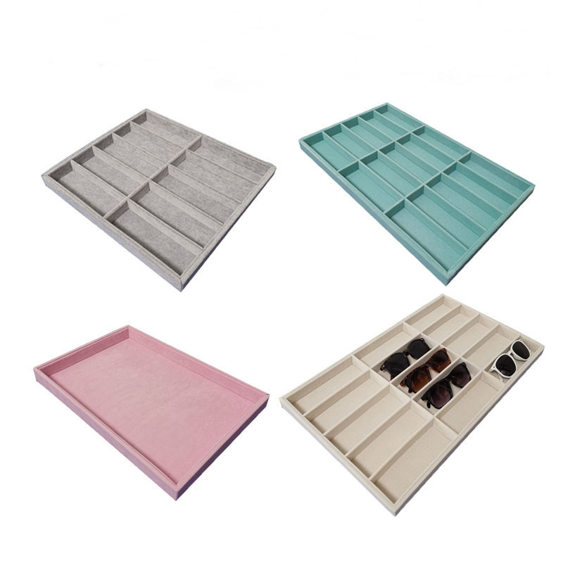 Ice Fleece Glasses Storage Box Multi-grid Large Capacity Sunglasses Sunglasses Box 10-grid 15-grid Glasses Display Rack Ice Fleece Glasses Storage Box Multi-grid Large Capacity Sunglasses Sunglasses Box 10-grid 15-grid Glasses Display Rack