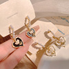 Cute advanced earrings from pearl, french style, high-quality style, simple and elegant design, flowered