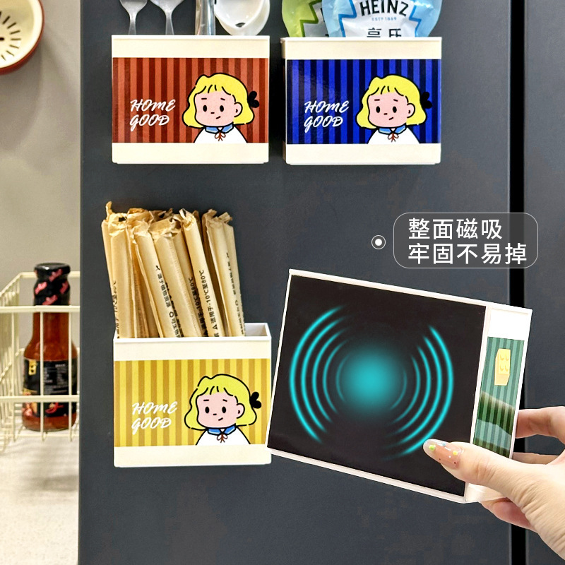 Dongha かわいい冷蔵庫ドア外装磁気吸収ボックスラップラックフックスペース利用アーティファクト|undefined
