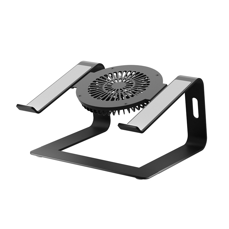 Soporte para computadora portátil con refrigeración, desmontable, portátil para viajes de negocios, soporte para computadora portátil de aleación de aluminio, soporte elevado