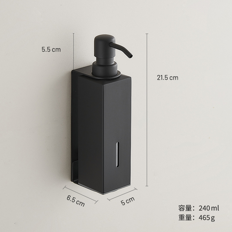 Dispensador de jabón de pared de acero inoxidable para baño de hotel transfronterizo, champú de baño, gel de ducha y dispensador de jabón