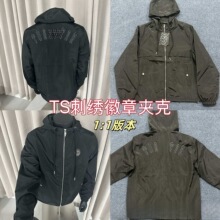 男装夹克ps宽松潮牌黑色刺绣欧美街头休闲风衣Tra字母tar拉链高街