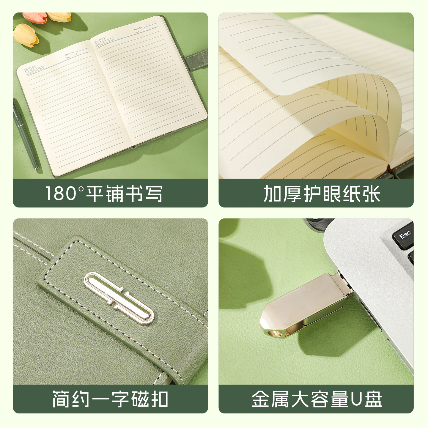 Business A5 Notebook Gift Box Set Logotipo personalizado Taza termo de alto valor Bloc de notas Regalo de recuerdo corporativo