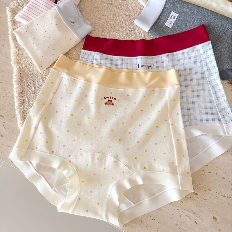 Captivate the heart of a young girl! Plus-size seamless high-waisted boxer briefs for plus-size women, soft and delicate pure cotton with extended crotch, 10A underwear Captivate the heart of a young girl! Plus-size seamless high-waisted boxer briefs for plus-size women, soft and delicate pure cotton with extended crotch, 10A underwear