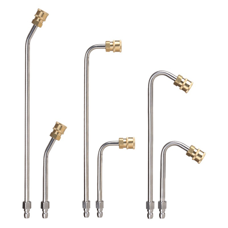 Pistola de agua especial para la limpieza de la máquina exterior del aire acondicionado puntual, barra de extensión de la pistola de agua 1/4 de cobre, barra de flexión de 135 grados, boquilla de pistola de cinco colores