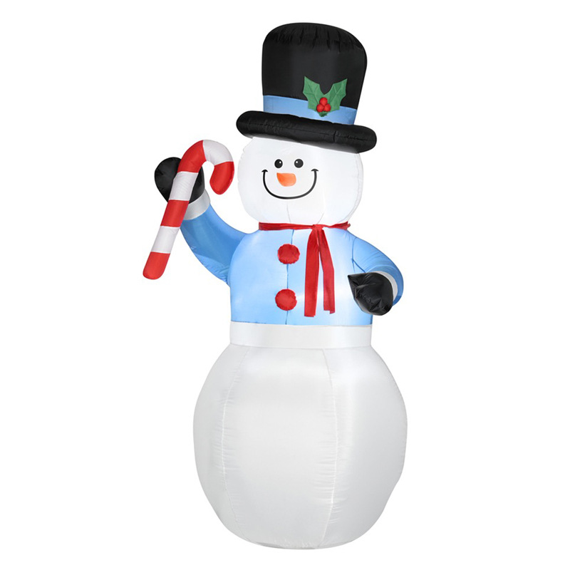 圣诞节发光雪人气模 户外节日庭院装饰充气卡通雪人摆件