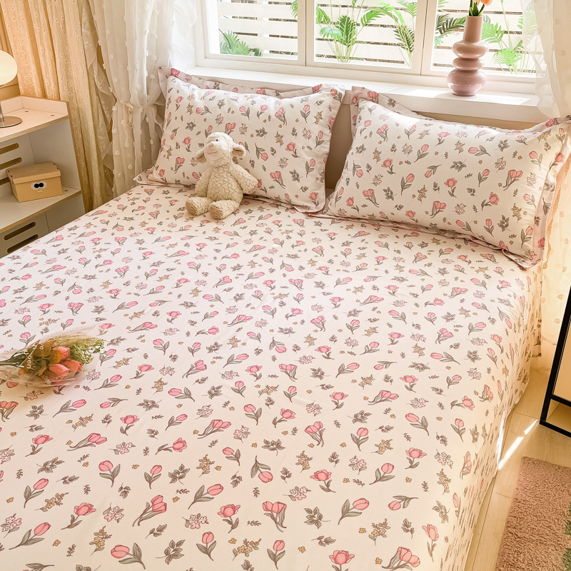 Nuevo estilo 2025 sábanas de algodón puro pieza individual 100 algodón 2025 nuevo conjunto de tres piezas para un dormitorio universal de cuatro estaciones