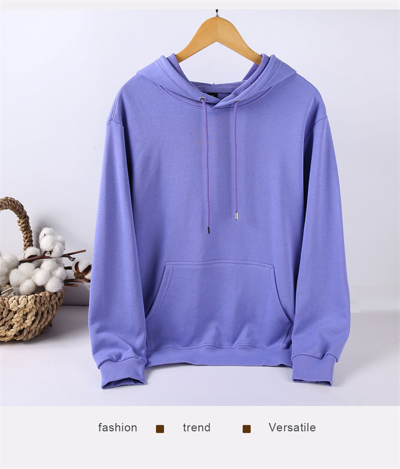 Sweatshirt autumn new item hoodie loose shoulder solid color trendy brand long sleeved men's pullover jacket_voghion.com