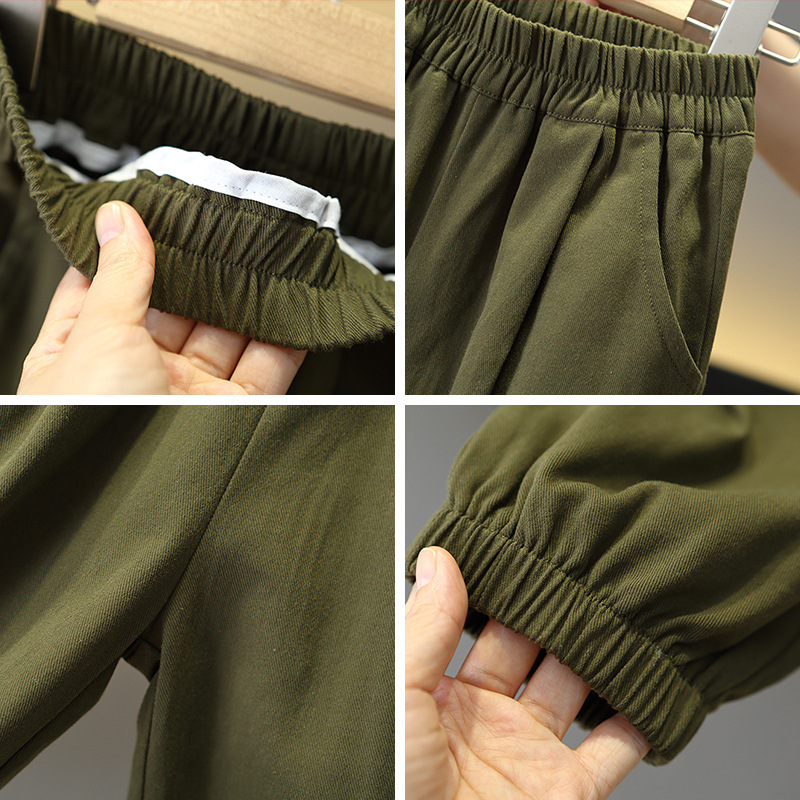 5911 Traje de otoño para niños 2025 Nueva camisa de dinosaurio de moda Ropa de manga larga de primavera y otoño para niños de dos piezas