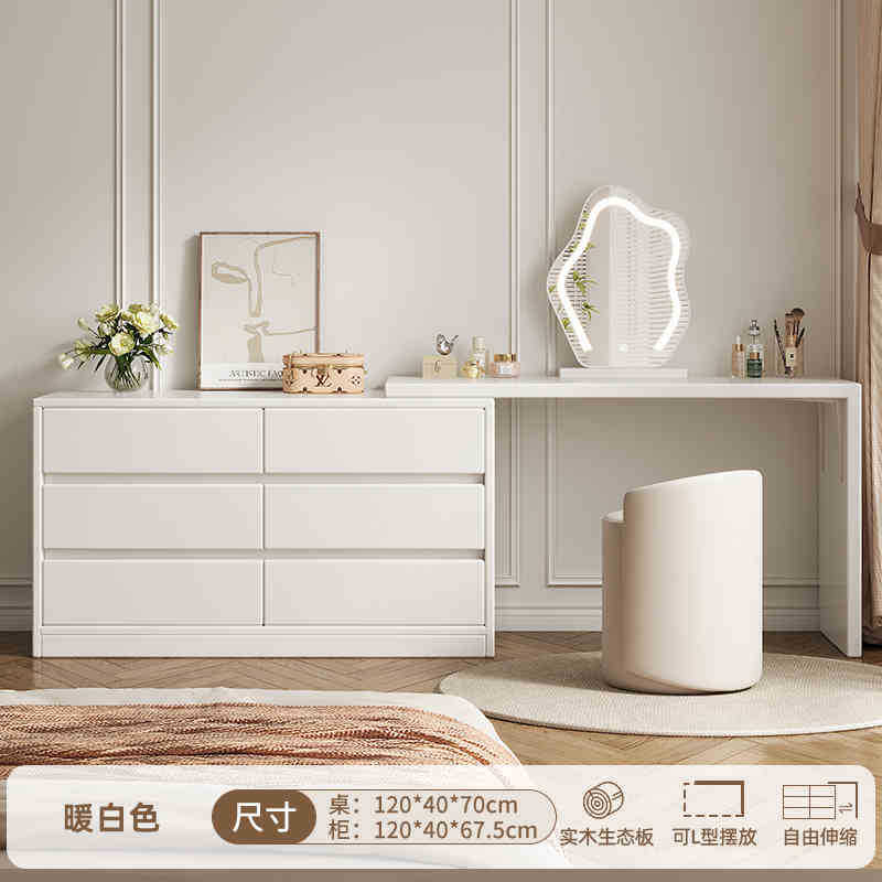 Tocador de madera maciza Dormitorio simple y moderno 2023 nuevo gabinete de cola de cama tocador una nueva mesa de maquillaje china