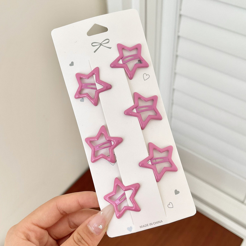 Horquilla de color dopamina, clip de pico de pato de cabello roto coreano femenino, horquilla de sentido avanzado y2k, clip lateral con flequillo, tocado