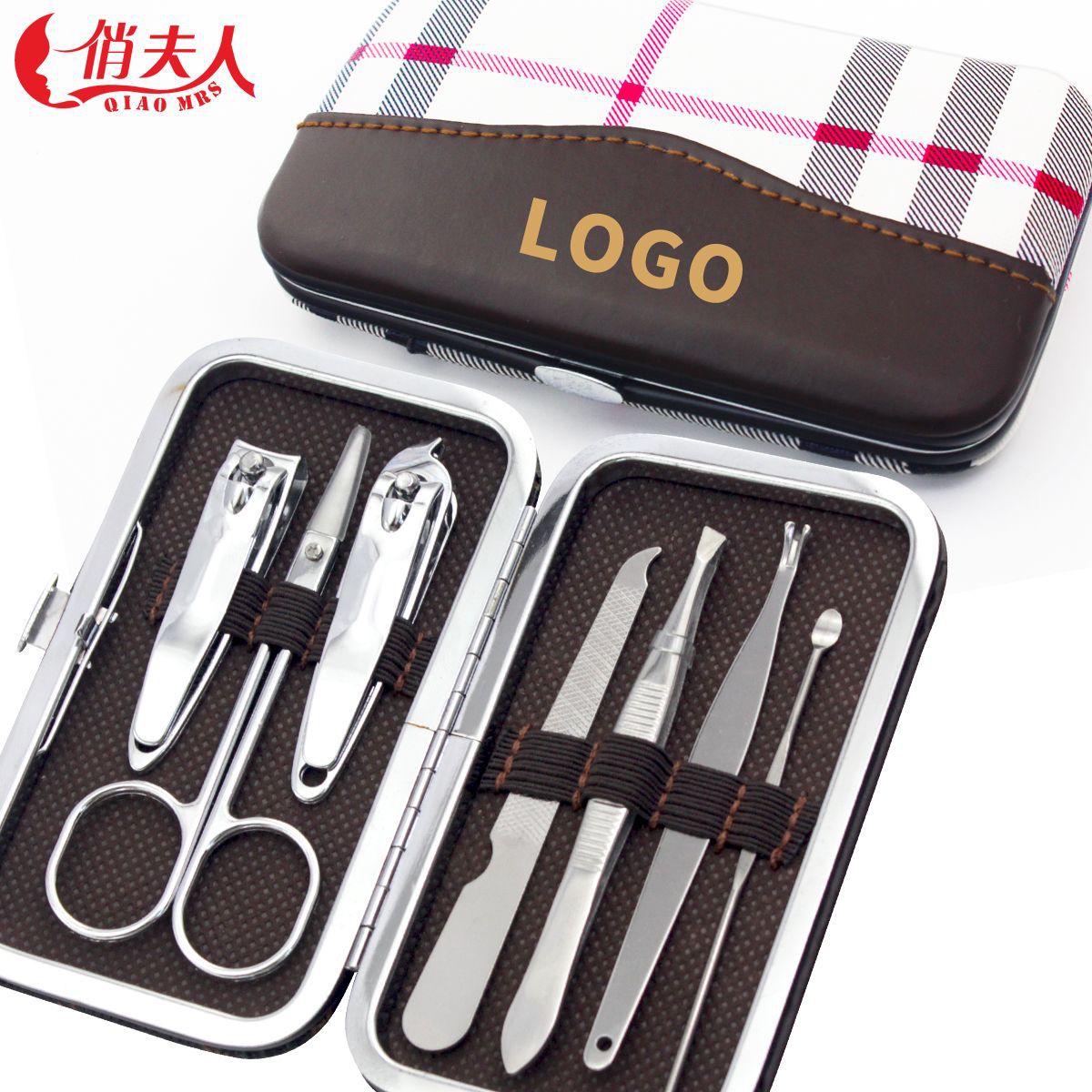 Mrs. nail clippers suit Set of parts Manicure knife Beauty Scissors Nail enhancement Tool sets box-packed Focus customized LOGO